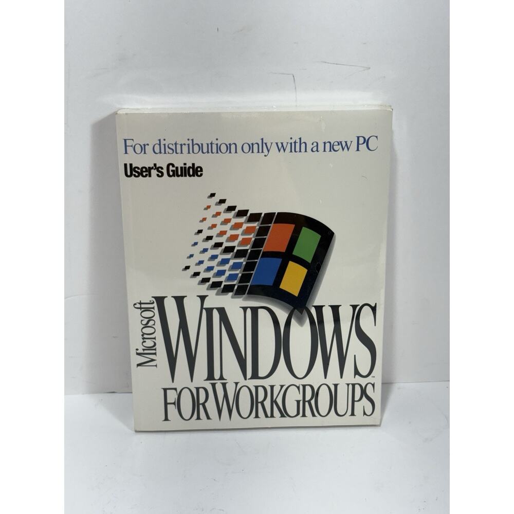 Microsoft Windows 3.11 Workgroups PC User's Guide Brand New Sealed VINTAGE W COA